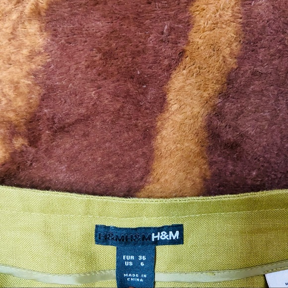 SOLD ✨H&M Green Linen Long Maxi Skirt - Picture 5 of 5